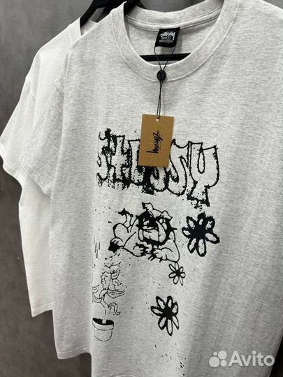 Футболка Stussy оверсайз хлопковая