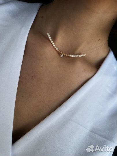 Чокер на леске на шею