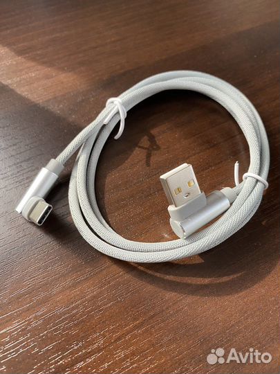 Кабель для зарядки type-c угловой