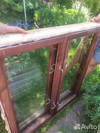 Окно двойное деревянное 120x115