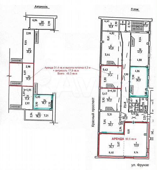 Аренда офиса на Красном проспекте