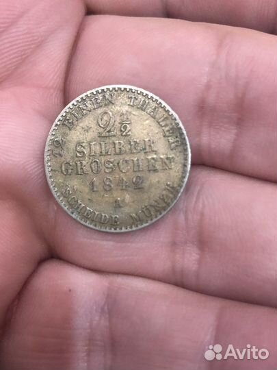 2 1/2 silber groschen 1842