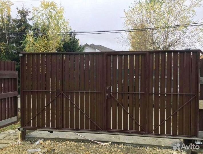 Откатные ворота со склада