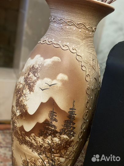 Ваза напольная с цветами