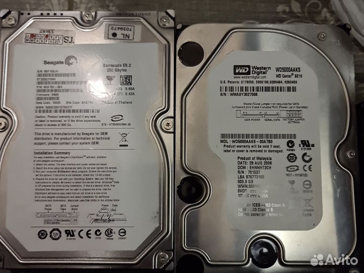 Жесткие диски 2.5/3.5/ 160Gb-1TB SATA
