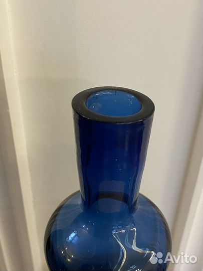 Штоф декандер с бокалами Мачнев кобальтовое стекло