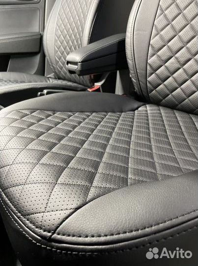 Чехлы VW Polo Экокожа ромб Автопилот