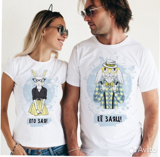 Футболки для пары с рисунком