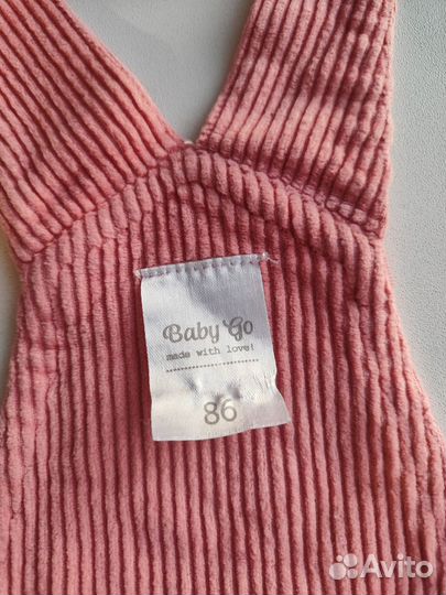 Вельветовый комбинезон 86