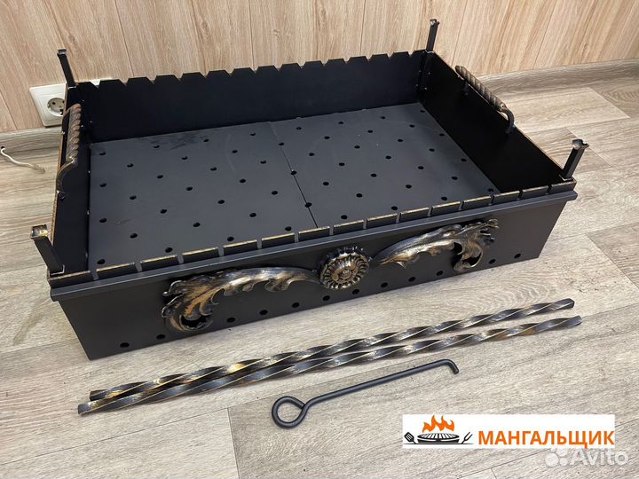 Мв012/4 Мангальная вставка 4 мм ковка с колосником