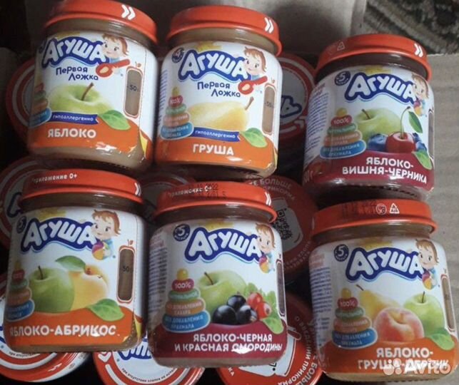 Фруктовое пюре Агуша обмен