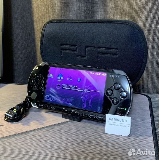 Sony PSP 1004 Piano Black 64gb 7500 игр (комплект)