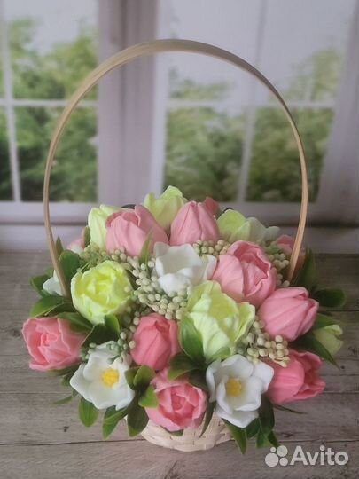 Букет тюльпанов из мыла