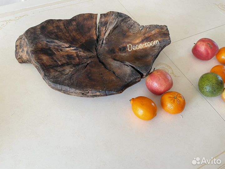 Тарелка из спила. Ручная работа
