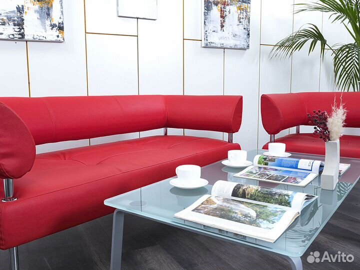 Комплект диван и кресло для офиса Unital