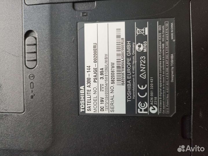 Ноутбук Toshiba satellite A300-144