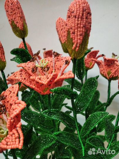 Цветы и деревья из бисера