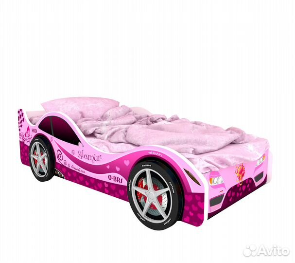 Кровать-машина Париж с колесами (2шт.)