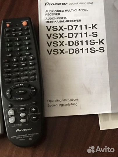 Ресивер Pioneer vsx-d811s (100вт. 6ch) (новый)