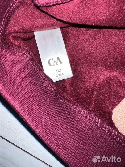 Новый утепленый свитшот на девочку 92р, C&A
