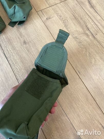 Новый подсумок на 2 магазина ак олива