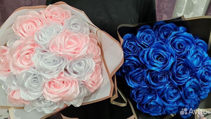 Букет из атласных роз