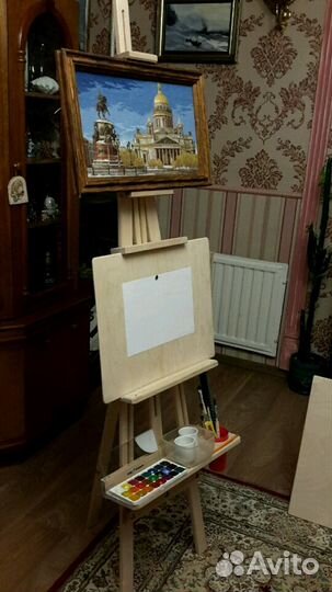 Мольберт из бука, березы на два холста