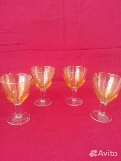 Рюмки, фужеры цветное стекло СССР