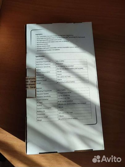 Микрофон и Радиосистема Saramonic SR-WM4C