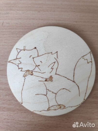 Подставки под кружки набором деревянные 6шт