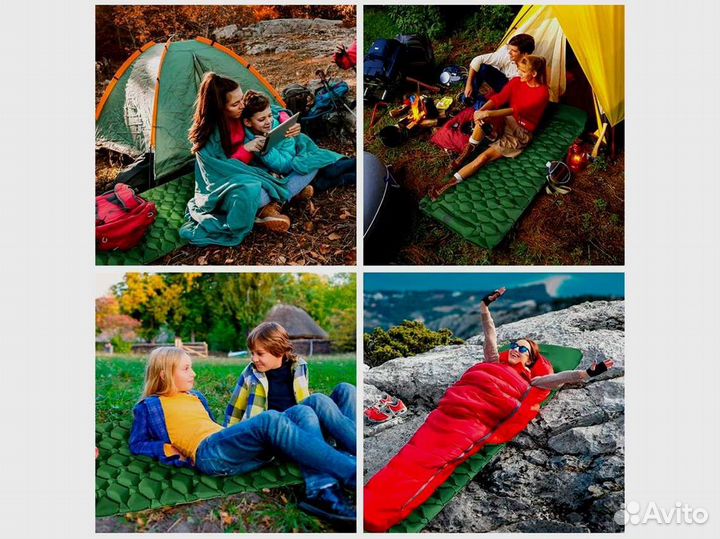 Туристический коврик с встроенным насосом