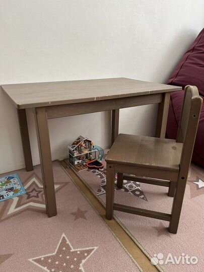 Детский стол и стул IKEA сундвик