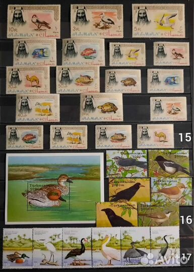 Коллекция марок фауна 60-90х 8 (чистые)