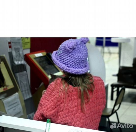 Плюшевая панама с ушками