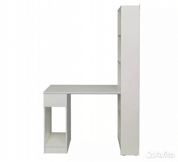 Стол со стеллажом Лайт белый