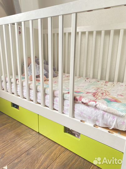 Детская кровать IKEA с матрасом