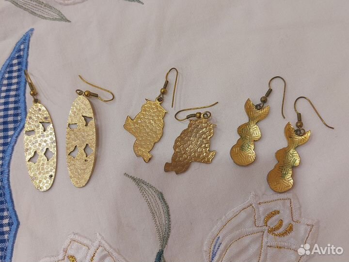 Серьги Винтаж металл