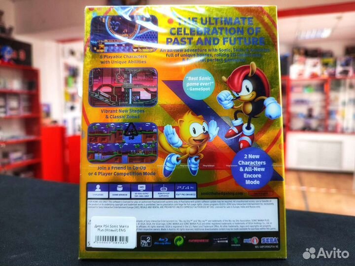 Диск PS4 Sonic Mania Plus (Новый)