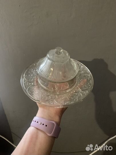 Масленка винтаж хрусталь