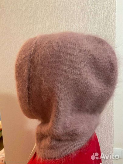 Шапка капор(ангора на флисе)