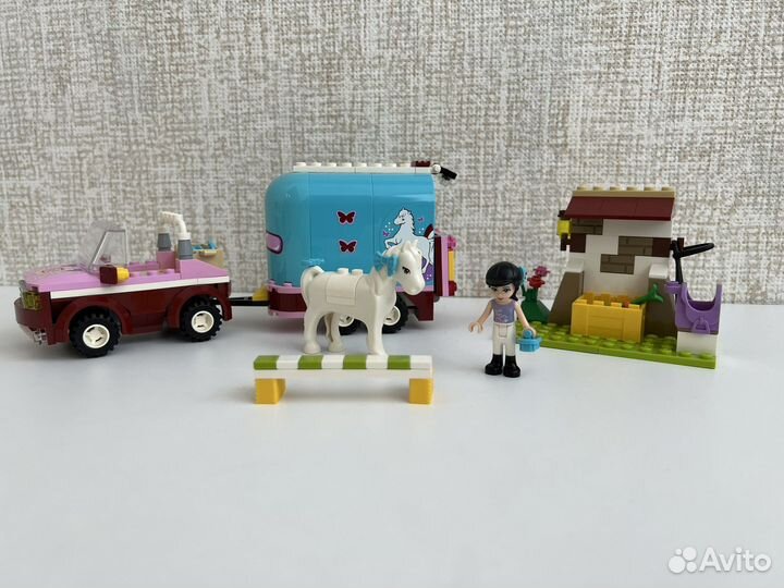 Lego friends Эмми и фургон для лошади + машинка
