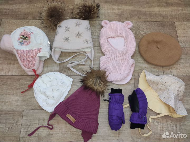 Шапки на девочку 1 -3 года