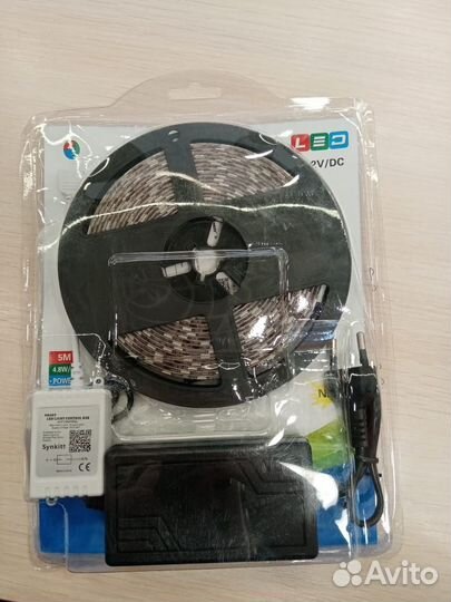 Комплект светодиодной ленты RGB Блютуз 5метров