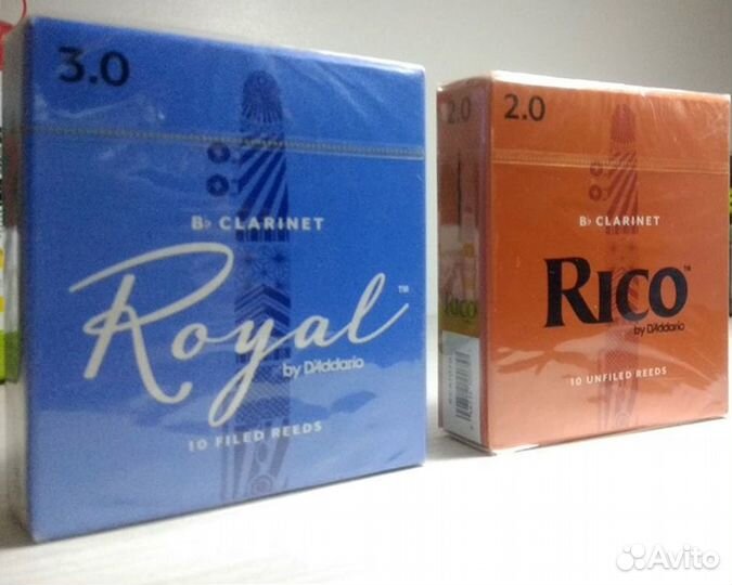 Трости для кларнета Bb Rico и Rico Royal 2, 2.5, 3