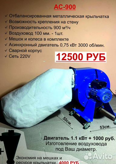 Стружкоотсос (аспирация, вытяжка, циклоны)