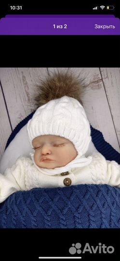 Шапка для новорожденного