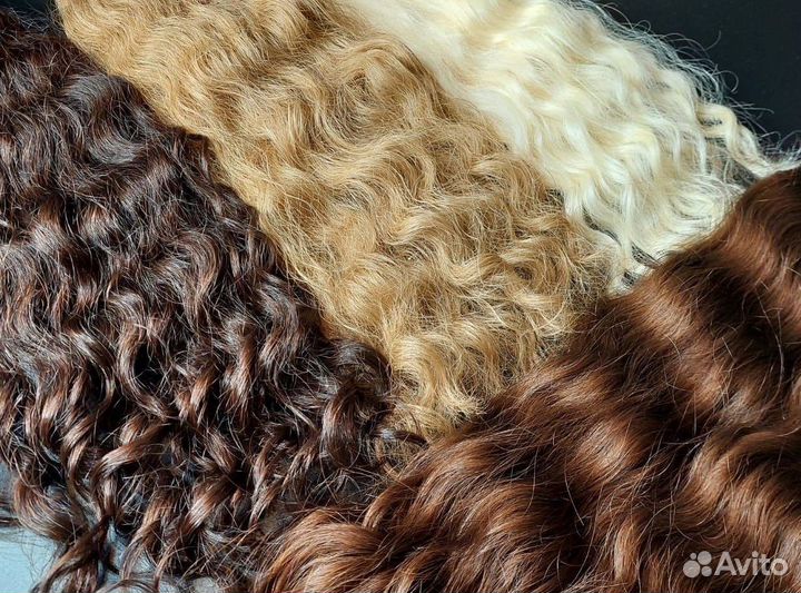 Волосы для наращивания Exclusive +, кудри, опт