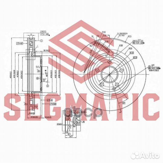 Диск тормозной MB C(W204) перед. SBD30093372 SE