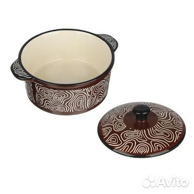 Горшочек с крышкой для запекания в Тандыре 480 ml