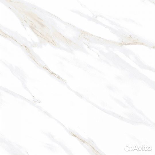Calacatta Clarity Gold Керамогранит белый 80х80 полир